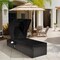 Costway Patio Rattan Lounge Chair Chaise Cushioned Top Canopy Adjustable Tea Table Black/White/Turquoise